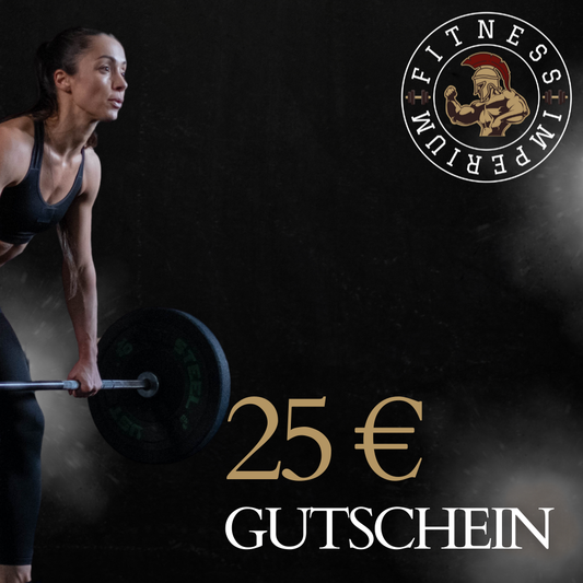 25 Euro Gutschein für Fitnessgeräte und Fitness Equipment – ideales Fitness Geschenk bei Fitness Imperium Deutschland