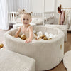 MeowBaby Schaumspielset Ästhetik Cord mit Bällebad, 200 Bälle - eigene Farbauswahl