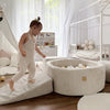 MeowBaby Schaumspielset Ästhetik Cord mit Bällebad, 200 Bälle - eigene Farbauswahl