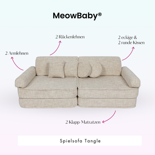 MeowBaby Spielsofa Tangle - Cozy Chenille Edition