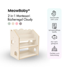 MeowBaby 2-in-1 Montessori-Bücherregal Cloudy