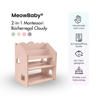 MeowBaby 2-in-1 Montessori-Bücherregal Cloudy