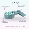MeowBaby Schaumspielset Ästhetik Cord mit Bällebad, 200 Bälle - eigene Farbauswahl