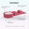 MeowBaby Schaumspielset Velvet mit Bällebad, 200 Bälle - eigene Farbauswahl