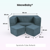 MeowBaby Spielsofa Ästhetik Cord Cube - Classic Cord Edition