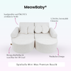 MeowBaby Spielsofa Mini Max Premium Bouclé - cremé/weiss