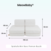 MeowBaby Spielsofa Mini Basic Premium Bouclé - cremé/weiss