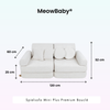 MeowBaby Spielsofa Mini Plus Premium Bouclé - cremé/weiss