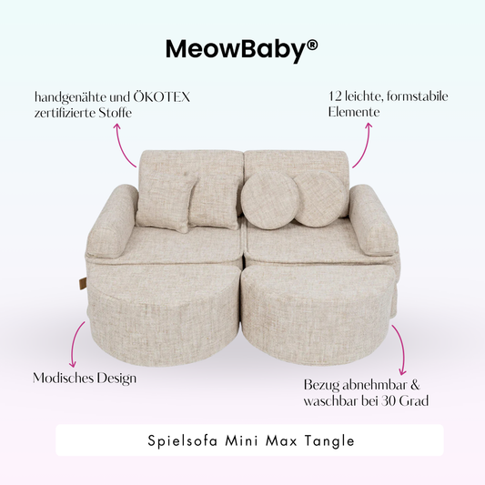 MeowBaby Spielsofa Mini Max Tangle - Cozy Chenille Edition