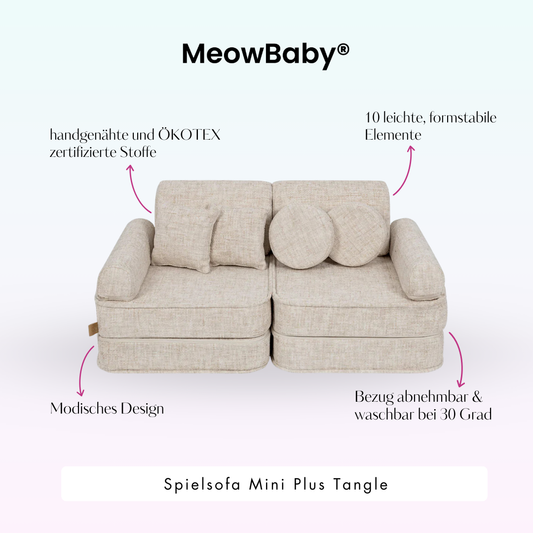 MeowBaby Spielsofa Mini Plus Tangle - Cozy Chenille Edition