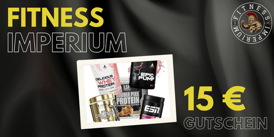 15 EUR Fitness Gutschein für Protein, Vitamine und Supplements – Fitness Imperium Online Shop