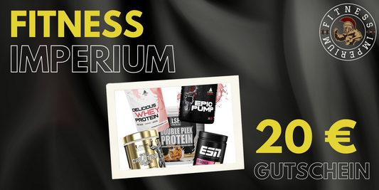 20 EUR Fitness Gutschein für Protein, Vitamine und Supplements – Fitness Imperium Online Shop