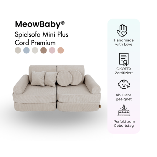 MeowBaby Spielsofa Mini Plus Cord Premium - Slim Cord Edition