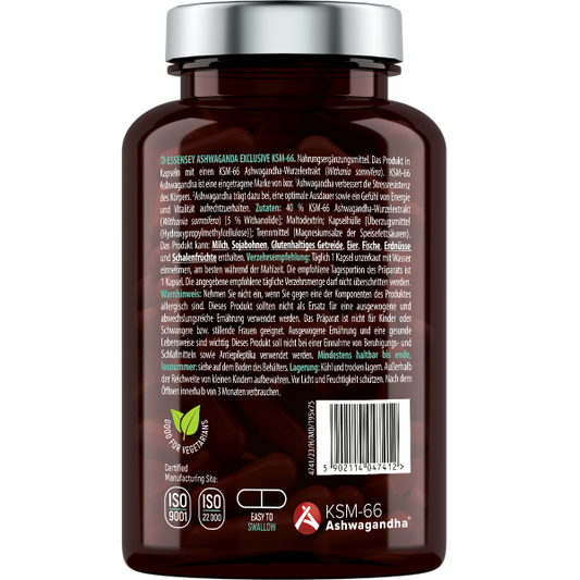 Essensey® ASHWAGANDHA EXCLUSIVE KSM-66 (90 Kapseln)