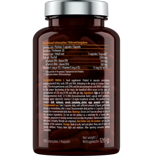 Essensey® OMEGA 3 STRONG (540 EPA /360 DHA) (90 Kapseln)