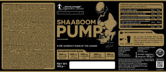 Kevin Levrone SHAABOOM PUMP (385g), Beta-Alanin, Kreatin-Monohydrat, L-Arginin Pulver