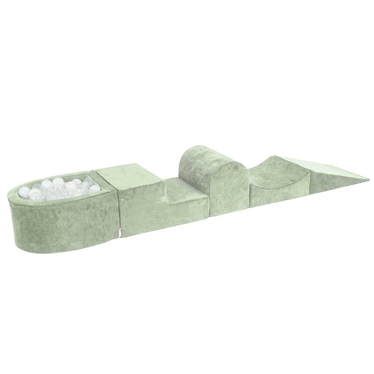 MeowBaby Schaumspielset Velvet mit Bällebad, 100 Bälle - Fertigsets