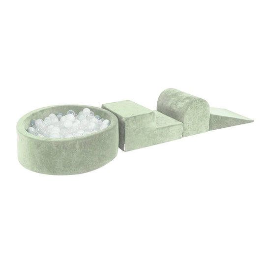 MeowBaby Schaumspielset Velvet mit Bällebad, 200 Bälle - Fertigsets
