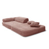 Meowbaby Kindersessel 3‑in‑1 Churros - Faltbare Kindercouch & Spielmatratze - Plüschcord Edition
