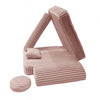 Meowbaby Kindersessel 3‑in‑1 Churros - Faltbare Kindercouch & Spielmatratze - Plüschcord Edition