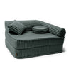 Meowbaby Kindersessel 3‑in‑1 Churros - Faltbare Kindercouch & Spielmatratze - Plüschcord Edition