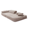 Meowbaby Kindersessel 3‑in‑1 Churros - Faltbare Kindercouch & Spielmatratze - Plüschcord Edition