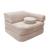 Meowbaby Kindersessel 3‑in‑1 Dune - Faltbare Kindercouch & Spielmatratze