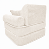 MeowBaby Kindersessel 3-in-1 Max Ästhetik Cord - faltbare Kindercouch & Spielmatratze - Classic Cord Edition