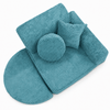 MeowBaby Kindersessel 3-in-1 Max Ästhetik Cord - faltbare Kindercouch & Spielmatratze - Classic Cord Edition