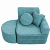 MeowBaby Kindersessel 3-in-1 Max Ästhetik Cord - faltbare Kindercouch & Spielmatratze - Classic Cord Edition