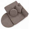MeowBaby Kindersessel 3-in-1 Max Ästhetik Cord - faltbare Kindercouch & Spielmatratze - Classic Cord Edition