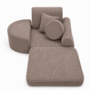 MeowBaby Kindersessel 3-in-1 Max Ästhetik Cord - faltbare Kindercouch & Spielmatratze - Classic Cord Edition