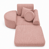 MeowBaby Kindersessel 3-in-1 Max Ästhetik Cord - faltbare Kindercouch & Spielmatratze - Classic Cord Edition