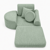 MeowBaby Kindersessel 3-in-1 Max Ästhetik Cord - faltbare Kindercouch & Spielmatratze - Classic Cord Edition
