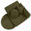 MeowBaby Kindersessel 3-in-1 Max Ästhetik Cord - faltbare Kindercouch & Spielmatratze - Classic Cord Edition