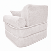 MeowBaby Kindersessel 3-in-1 Max Ästhetik Cord - faltbare Kindercouch & Spielmatratze - Classic Cord Edition
