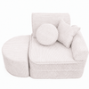MeowBaby Kindersessel 3-in-1 Max Ästhetik Cord - faltbare Kindercouch & Spielmatratze - Classic Cord Edition