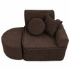 MeowBaby Kindersessel 3-in-1 Max Ästhetik Cord - faltbare Kindercouch & Spielmatratze - Classic Cord Edition