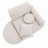 MeowBaby Kindersessel 3-in-1 Max Bouclé - faltbare Kindercouch & Spielmatratze