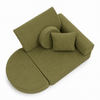 MeowBaby Kindersessel 3-in-1 Max Premium Cord - faltbare Kindercouch & Spielmatratze - Slim Cord Edition