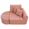 MeowBaby Kindersessel 3-in-1 Max Premium Cord - faltbare Kindercouch & Spielmatratze - Slim Cord Edition