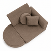 MeowBaby Kindersessel 3-in-1 Max Premium Cord - faltbare Kindercouch & Spielmatratze - Slim Cord Edition