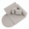 MeowBaby Kindersessel 3-in-1 Max Premium Cord - faltbare Kindercouch & Spielmatratze - Slim Cord Edition