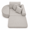 MeowBaby Kindersessel 3-in-1 Max Premium Cord - faltbare Kindercouch & Spielmatratze - Slim Cord Edition