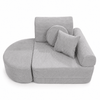 MeowBaby Kindersessel 3-in-1 Max Premium Cord - faltbare Kindercouch & Spielmatratze - Slim Cord Edition
