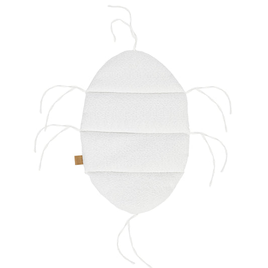 MeowBaby Babynestchen mit schützenden Zopf Bouclé - creme/weiß