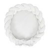 MeowBaby Babynestchen mit geflochtener Bettschlange Bouclé, rund - creme/weiß