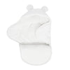 MeowBaby Einschlagdecke mit Teddyohren Bouclé - creme/weiß