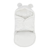 MeowBaby Einschlagdecke mit Teddyohren Bouclé - creme/weiß
