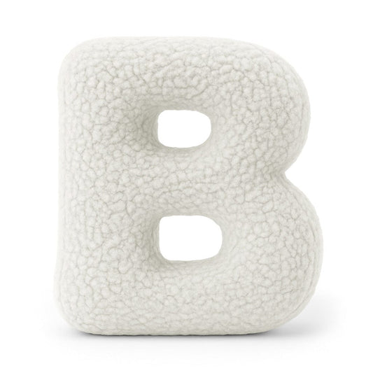 MeowBaby Buchstaben-Kissen Bearly - creme/weiß